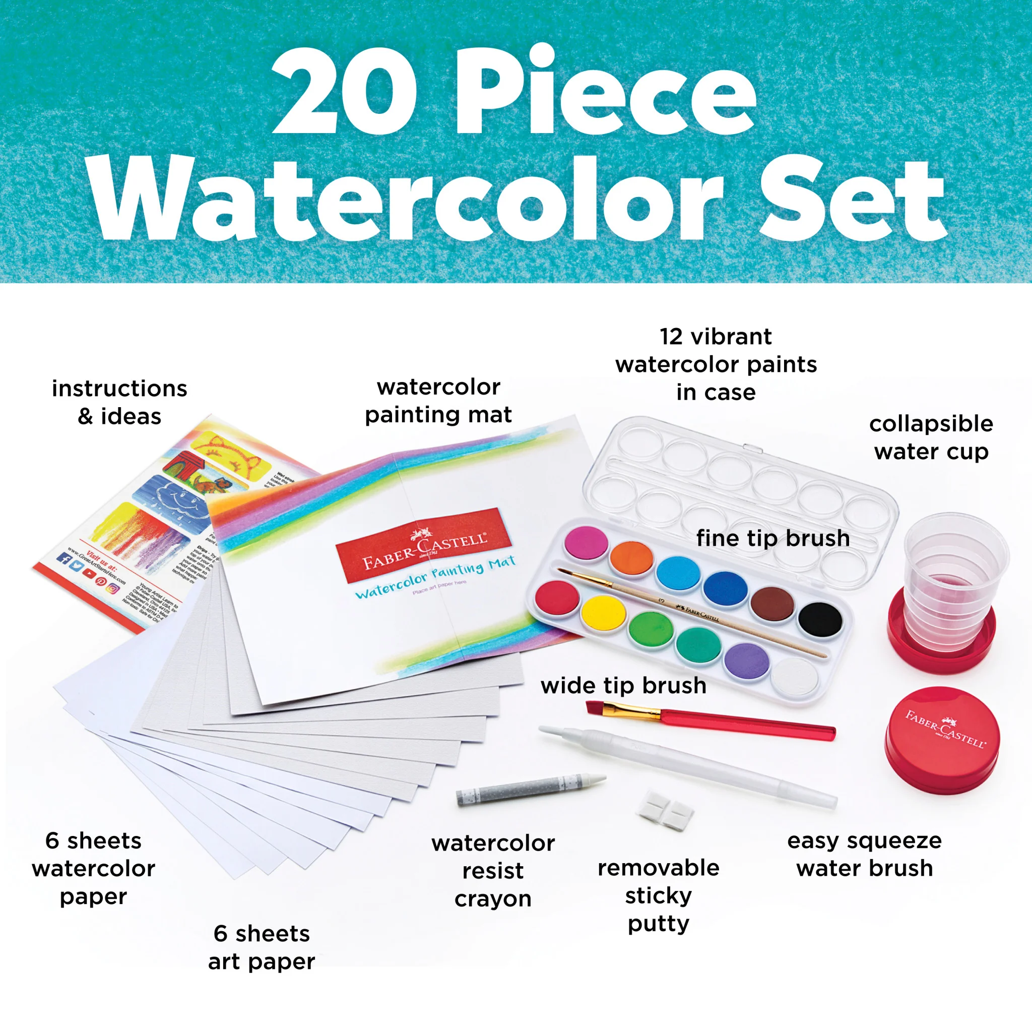 Young Artist Learn To Watercolor - #FC14332 - Faber-Castell