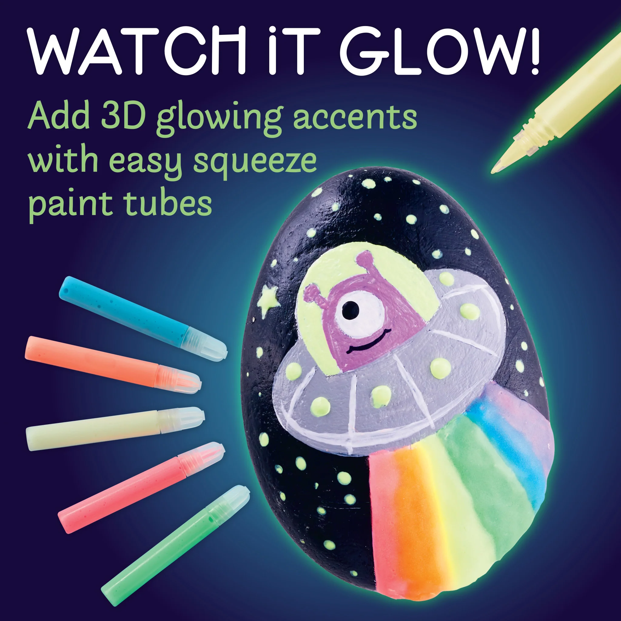 Glow In The Dark Rock Painting Kit - #6232000 - Faber-Castell
